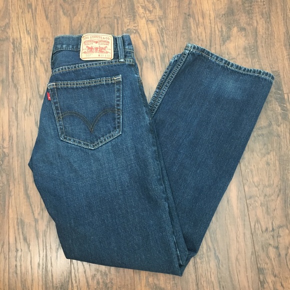Levi's Other - Levi's 527 Dark Wash Red Tab Boot Cut Jeans 33x32